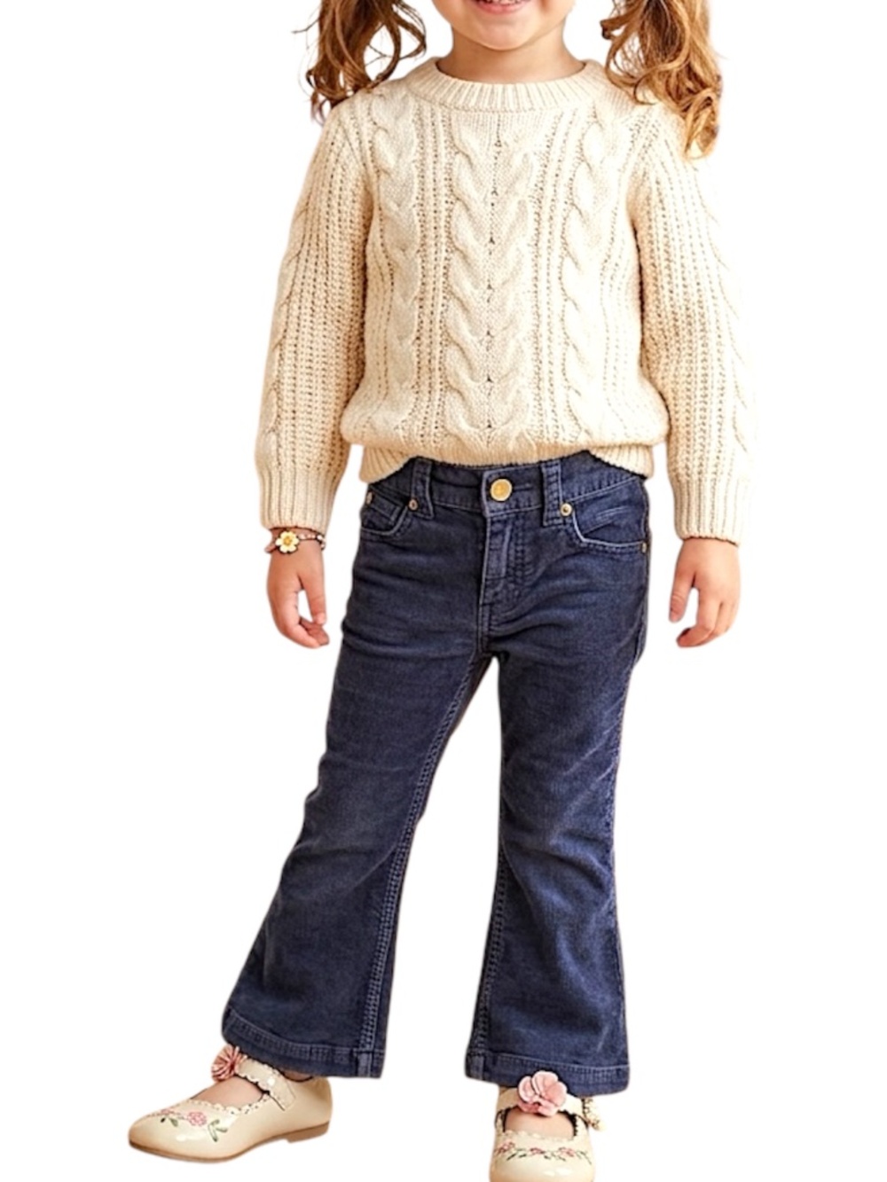 RALPH LAUREN blue label dark blue retro style corduroy flare bell bottom pants 4